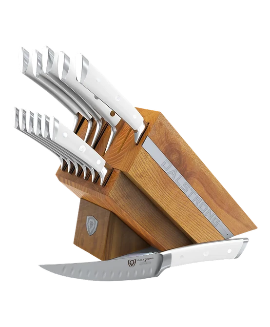 Gladiator Series _ 12-Piece Block Set | White Handles | Gladiator Series | NSF Certified | Dalstrong © _ 1