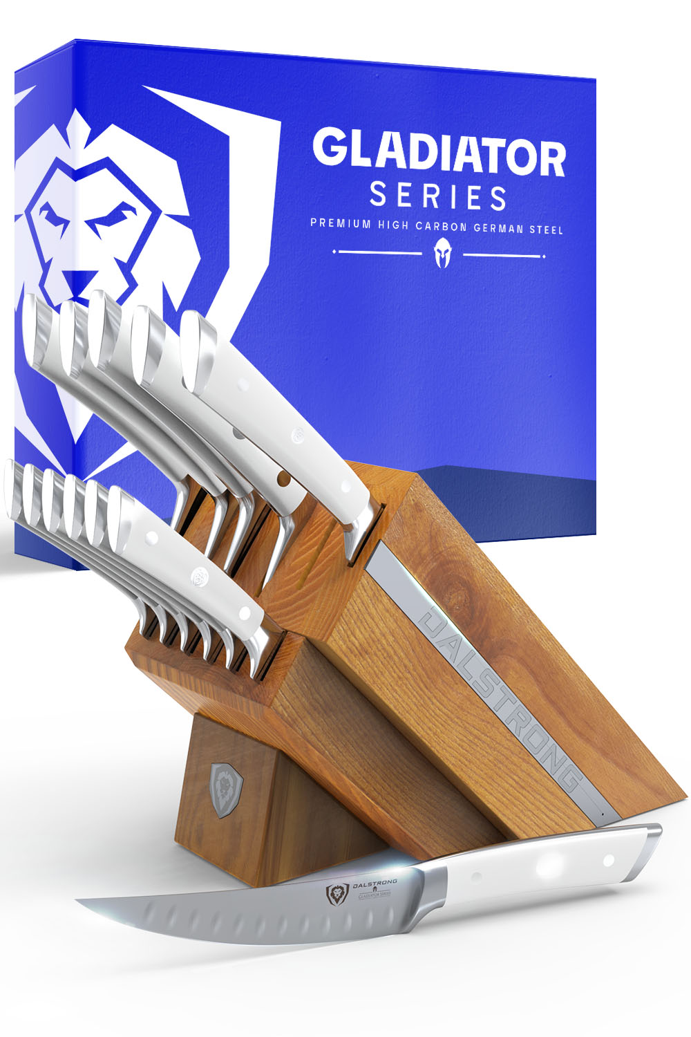 12-Piece Block Set | White Handles | Gladiator Series | NSF Certified | Dalstrong ©