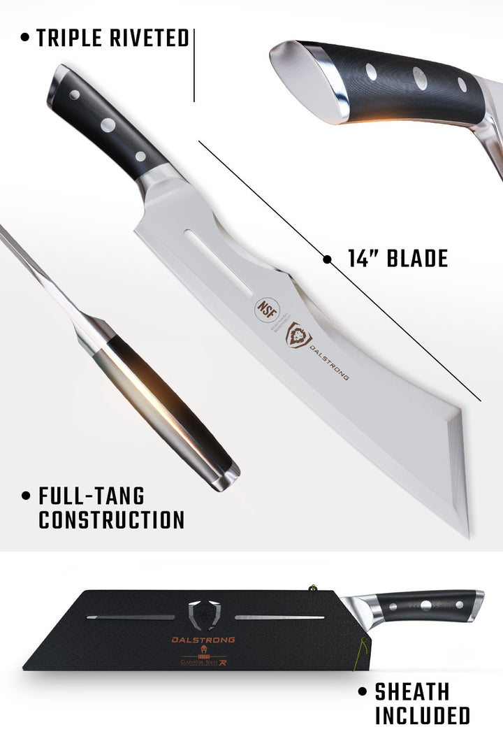 The Gladiator Bundle | 14" Annihilator Meat Cleaver with Stand + 8" Chef's Knife