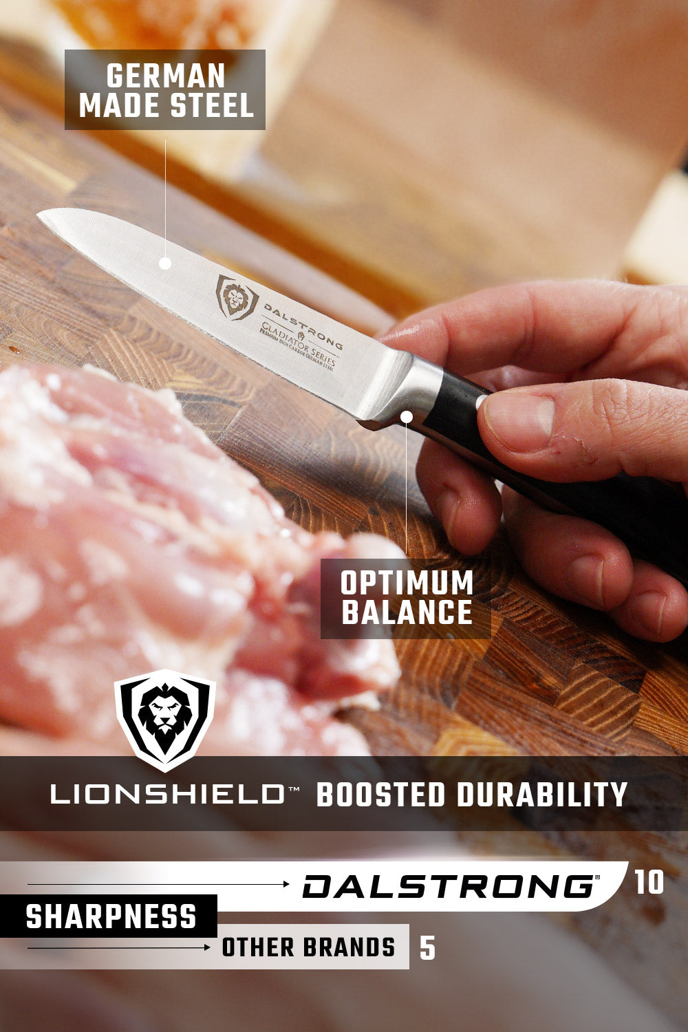 Paring Knife 3.5" | Gladiator Series | NSF Certified | Dalstrong ©