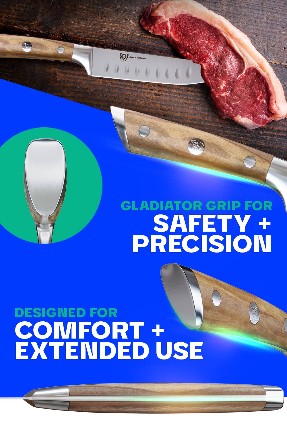 DALSTRONG Steak Knife Set with Folding Block - Set of 8 - Gladiator Se –
