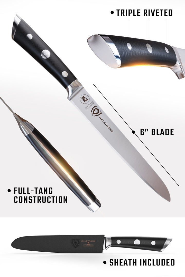 Utility Knife 6" | Gladiator Series | NSF Certified | Dalstrong ©