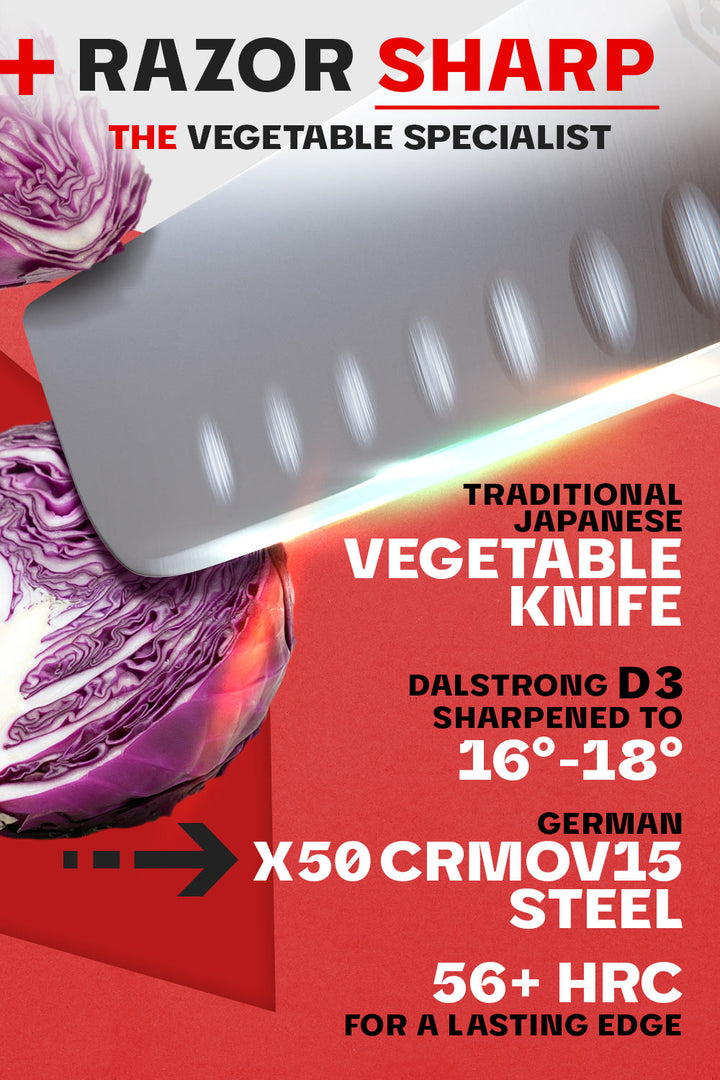 Nakiri Knife 7" | Gladiator Series | NSF Certified | Dalstrong ©