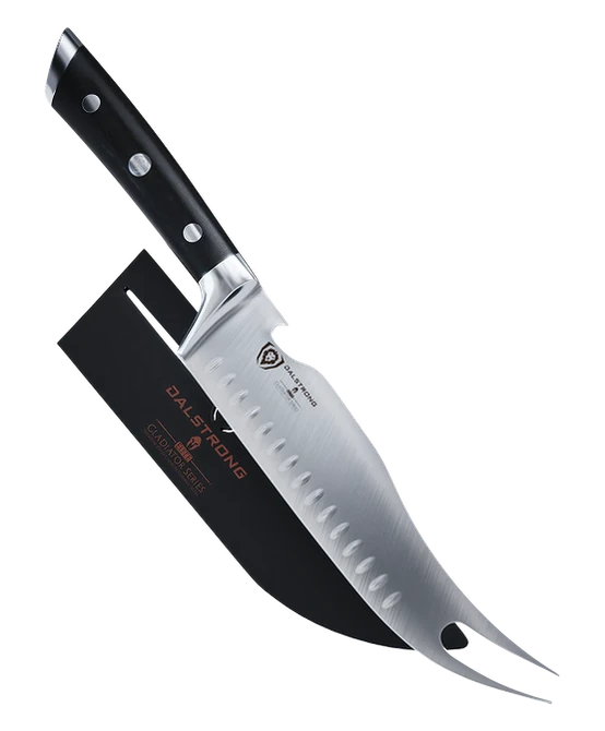 Gladiator Series _ BBQ & Pitmaster Meat Knife 8" with Forked Tip & Bottle Opener | Gladiator Series | NSF Certified | Dalstrong © _ 1