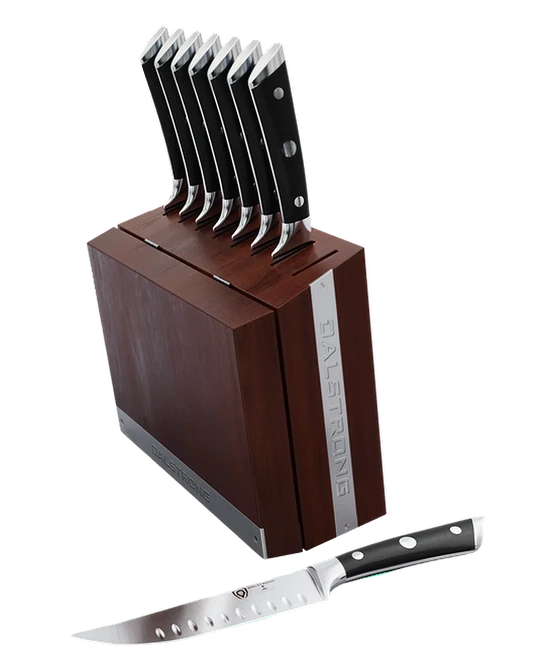 Gladiator Series _ 8-Piece Steak Knife Set with Storage Block | Gladiator Series | Knives NSF Certified | Dalstrong © _ 1