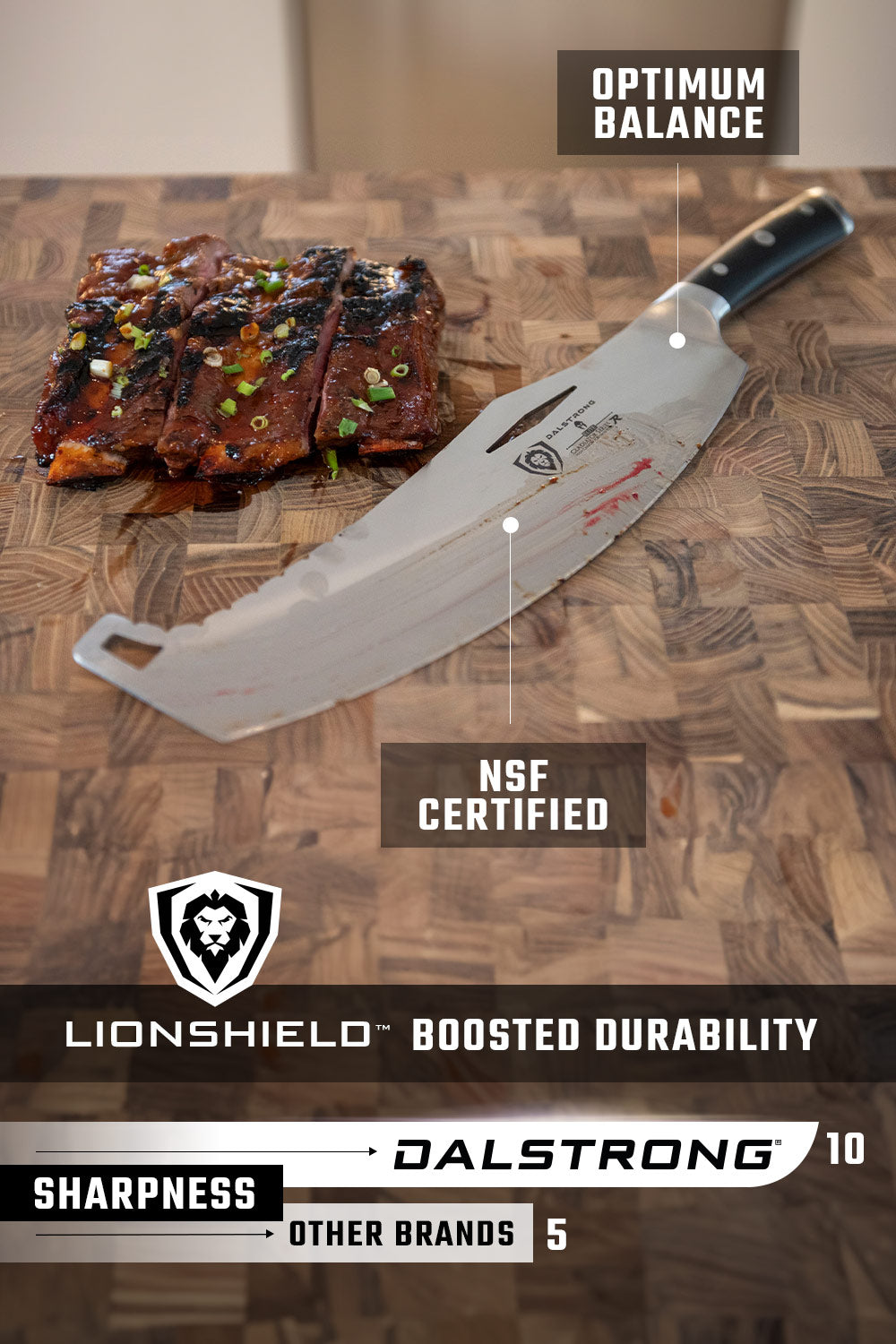 Rocking Cleaver Knife 12" | Gladiator Series | Limited Edition | NSF Certified | Dalstrong ©