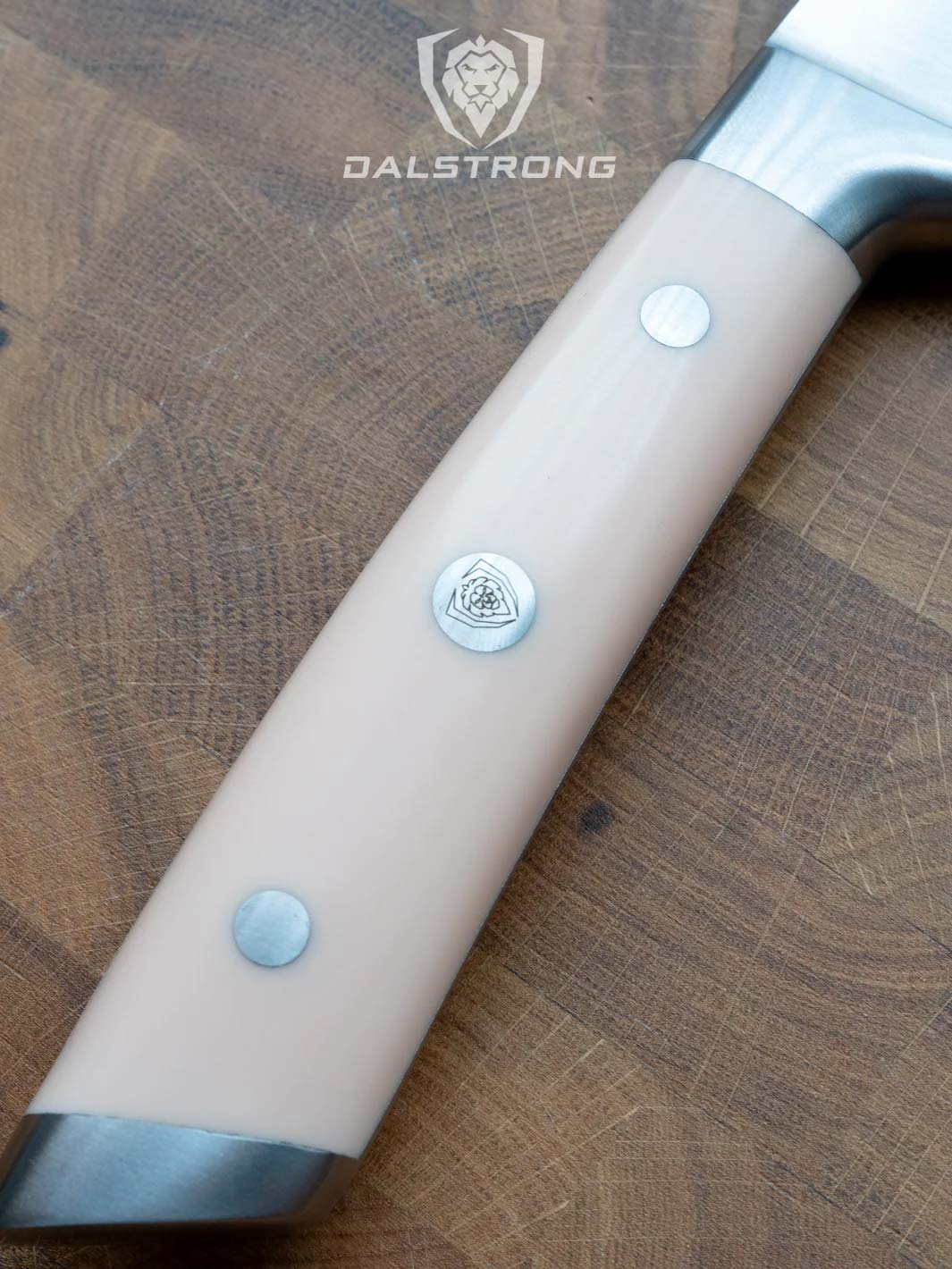 Chef Knife 8" | Peach Handle | Gladiator Series | NSF Certified | Dalstrong © 9