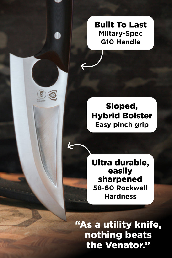 4 Piece Knife Set | Slicing, Boning, Butcher & Venator Knife | Gladiator Series Elite | NSF Certified | Dalstrong ©