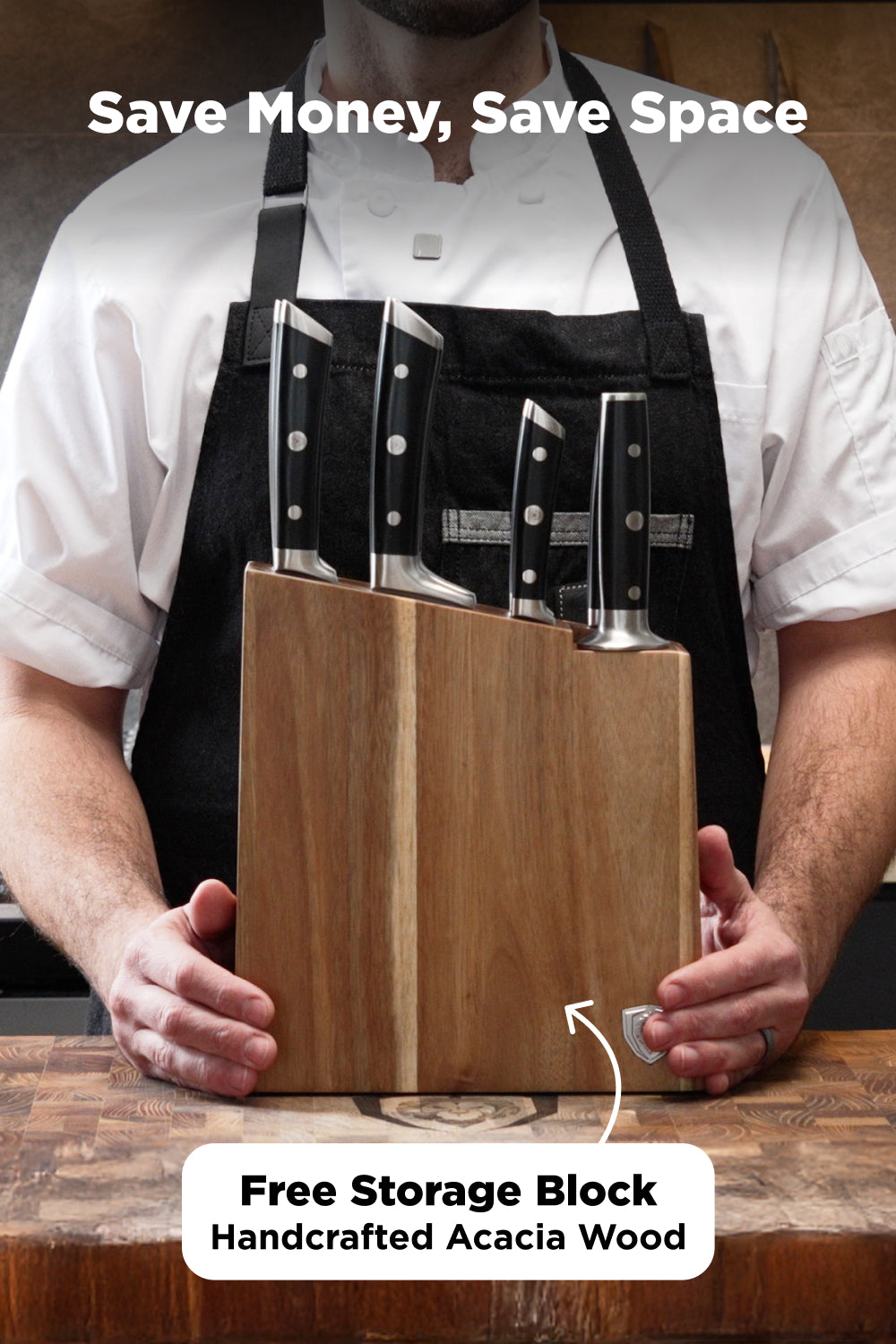 8-Piece Knife Block Set | Gladiator Series | Knives NSF Certified | Dalstrong ©