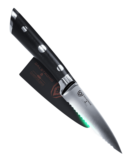 Serrated Paring Knife 3.75" | Gladiator Series | NSF Certified | Dalstrong ©
