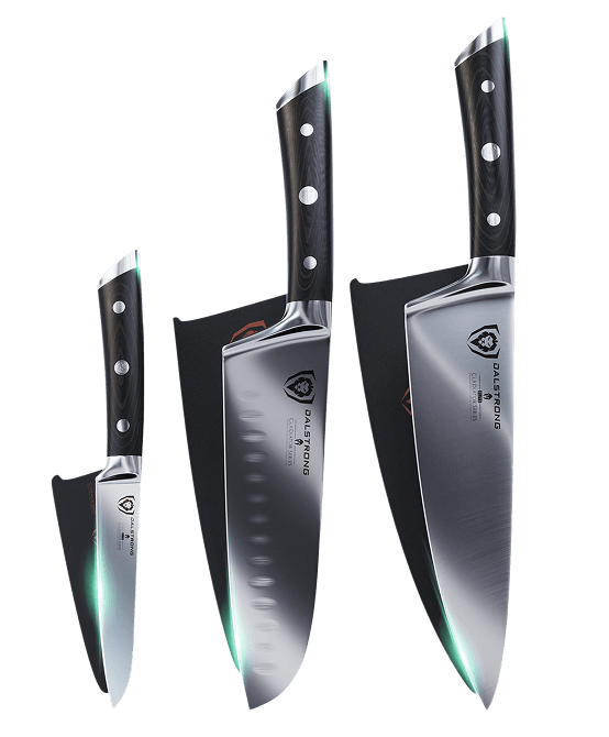 3-Piece Knife Set | Chef - Santoku - Paring | Gladiator Series Elite | NSF Certified | Dalstrong ©