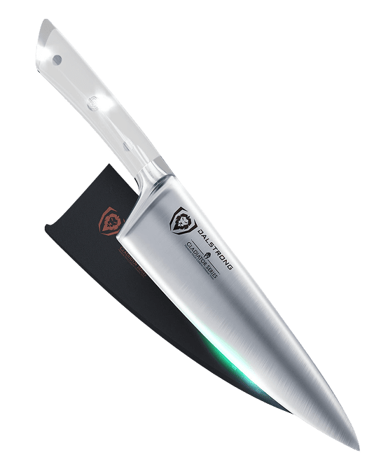 Chef's Knife 8" | Glacial White Handle | Gladiator Series | NSF Certified | Dalstrong ©