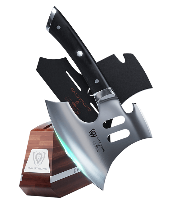 Meat Chopper 8" with Acacia Wood Stand