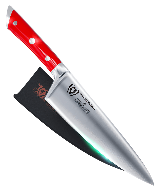Chef's Knife 8" | Crimson Red Handle | Gladiator Series | NSF Certified | Dalstrong ©
