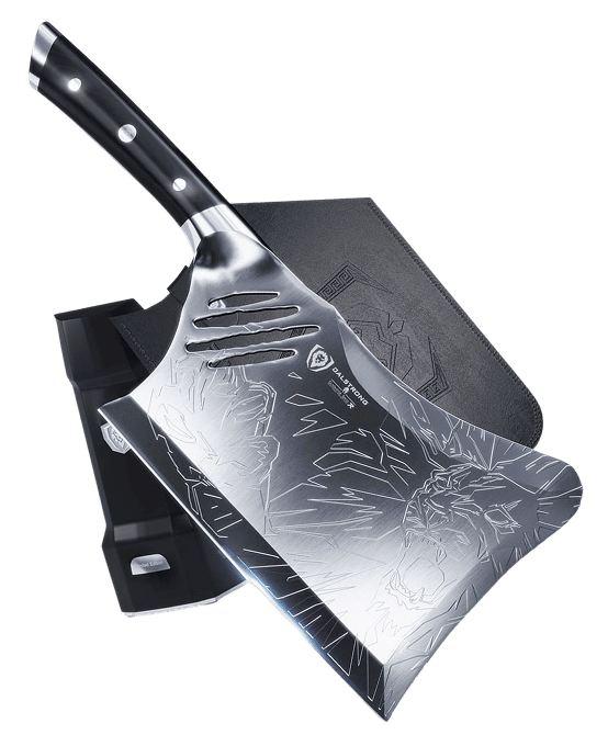 Obliterator XL Cleaver Knife | Rubberwood Stand | Gladiator Series R | Dalstrong ©