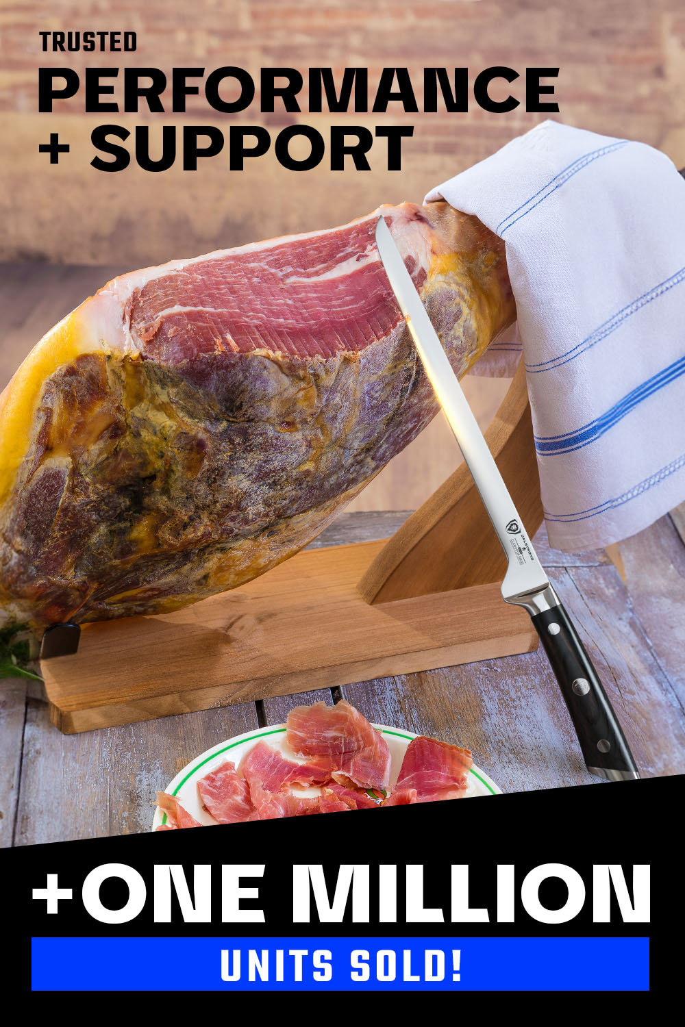 Spanish Style Meat & Ham Slicer 12" | Gladiator Series | NSF Certified | Dalstrong ©