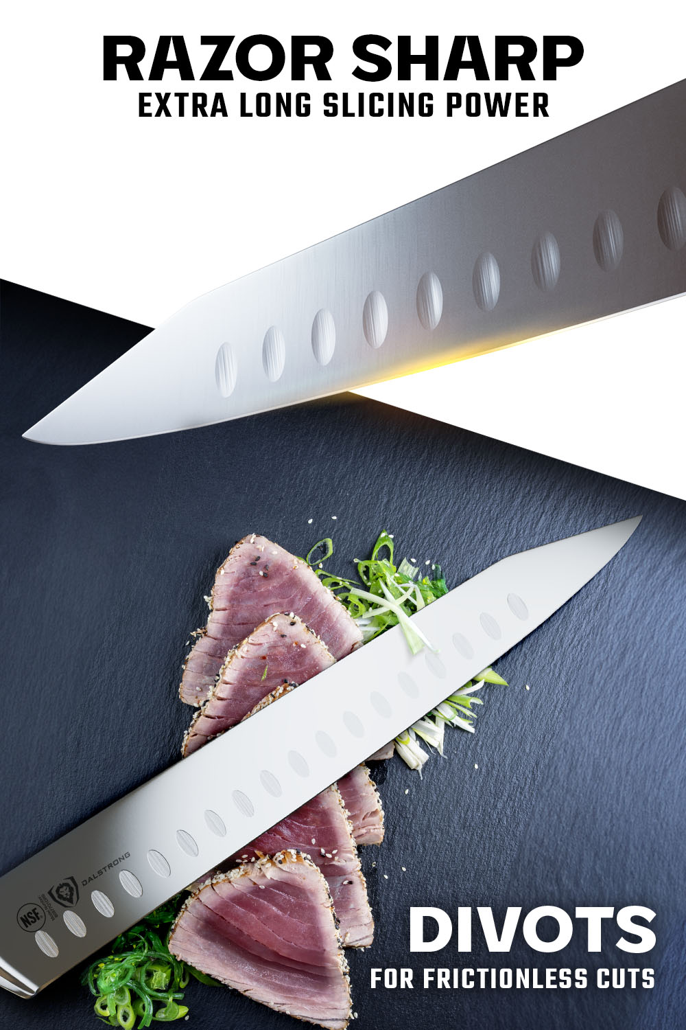 Chef's Knife & Sujihiki Hybrid 12" | Kitchen Gladius | Gladiator Series | NSF Certified | Dalstrong ©