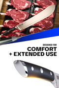Extra-Long Bull Nose Butcher Knife 14"