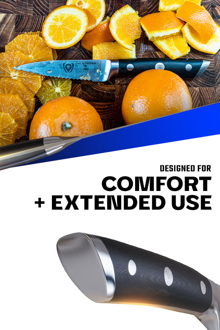 Serrated Paring Knife 3.75" | Gladiator Series | NSF Certified | Dalstrong © 4