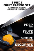 Fruit & Vegetable Paring Knife Set - 3 Piece