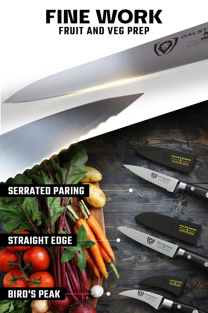 3-Piece Paring Knife Set | Gladiator Series | NSF Certified | Dalstrong © 4