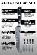 4-Piece Straight-Edge Steak Knife Set