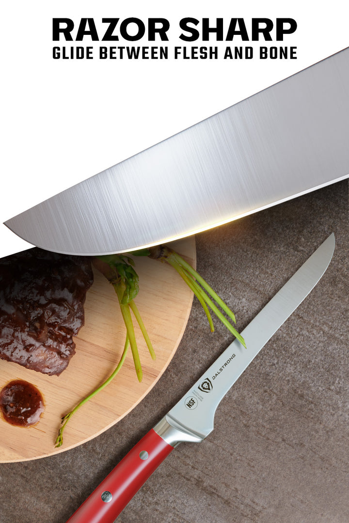 Boning Knife 6" | Crimson Red ABS Handle | Gladiator Series | NSF Certified | Dalstrong ©