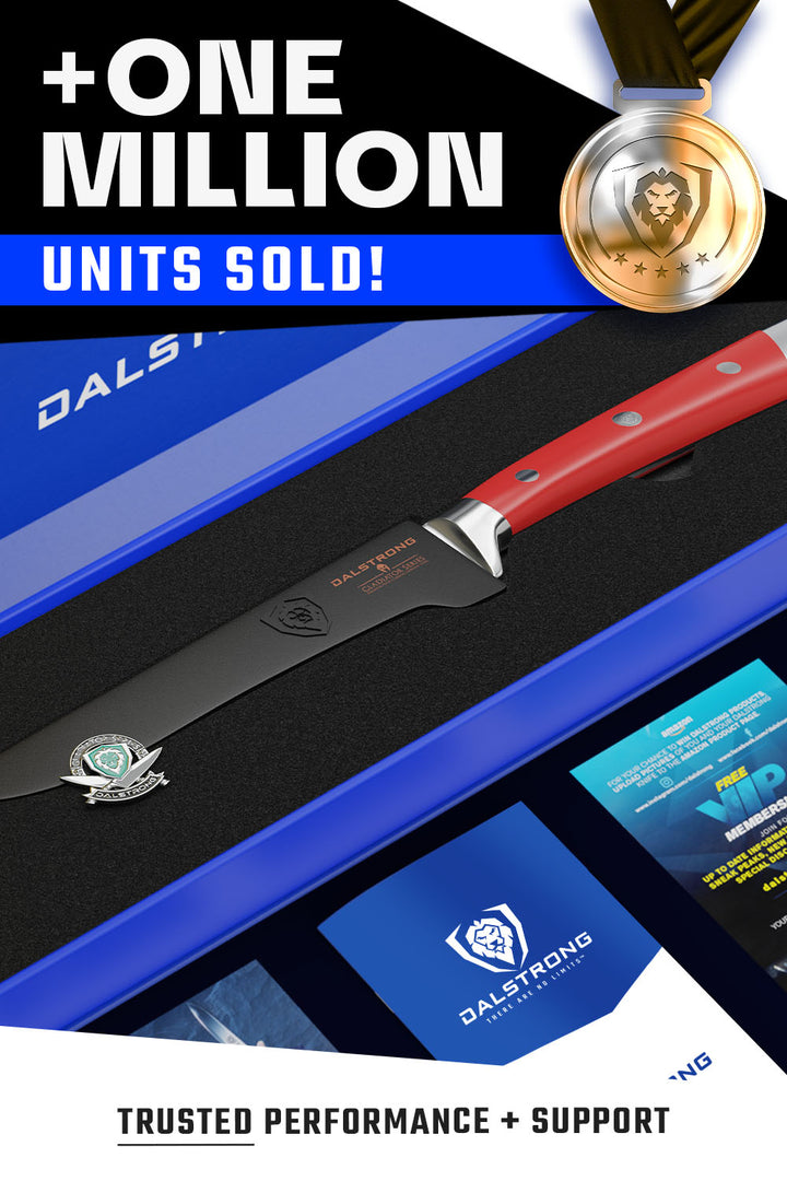 Boning Knife 6" | Crimson Red ABS Handle | Gladiator Series | NSF Certified | Dalstrong ©