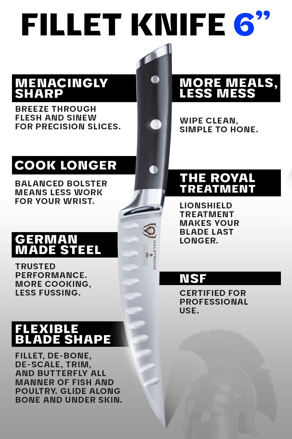 Dalstrong Gladiator Series Filet Boning Knife 6