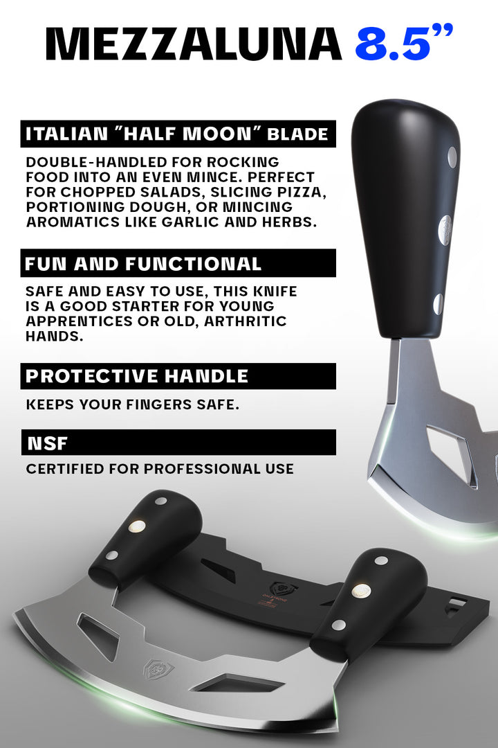 Mezzaluna Knife 8.5" | ABS Handles | Gladiator Series | Dalstrong ©