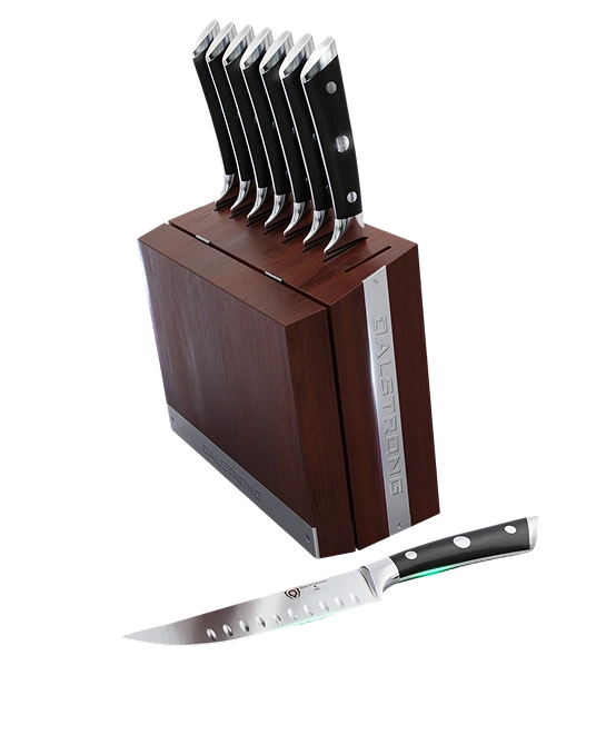8-Piece Steak Knife Set with Storage Block 