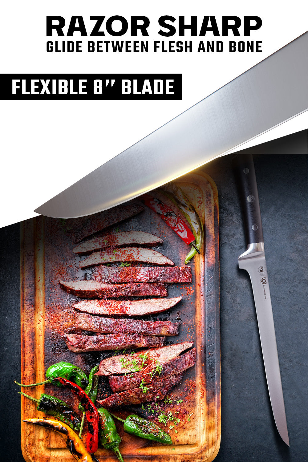 Boning Knife 8" | Gladiator Series | NSF Certified | Dalstrong ©