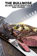 Bull Nose Butcher & Breaking Knife 8"