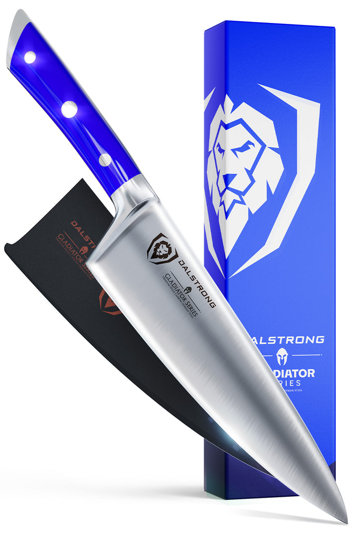 Chef's Knife 8" | Blue Handle | Gladiator Series | NSF Certified | Dalstrong ©
