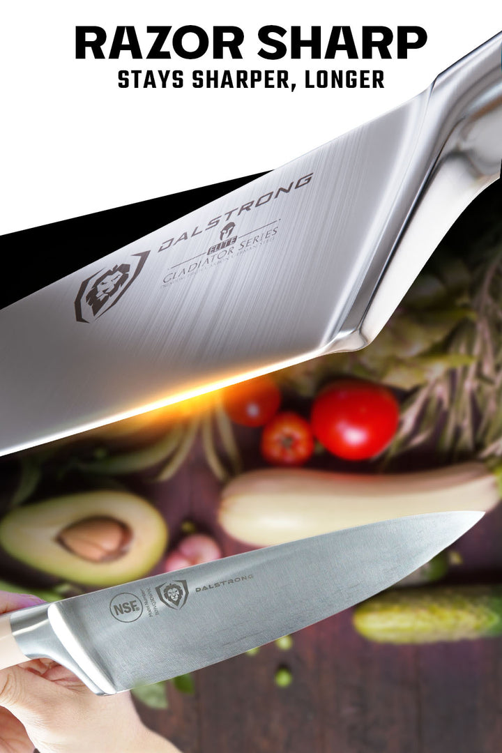 Chef Knife 8" | Peach Handle | Gladiator Series | NSF Certified | Dalstrong ©