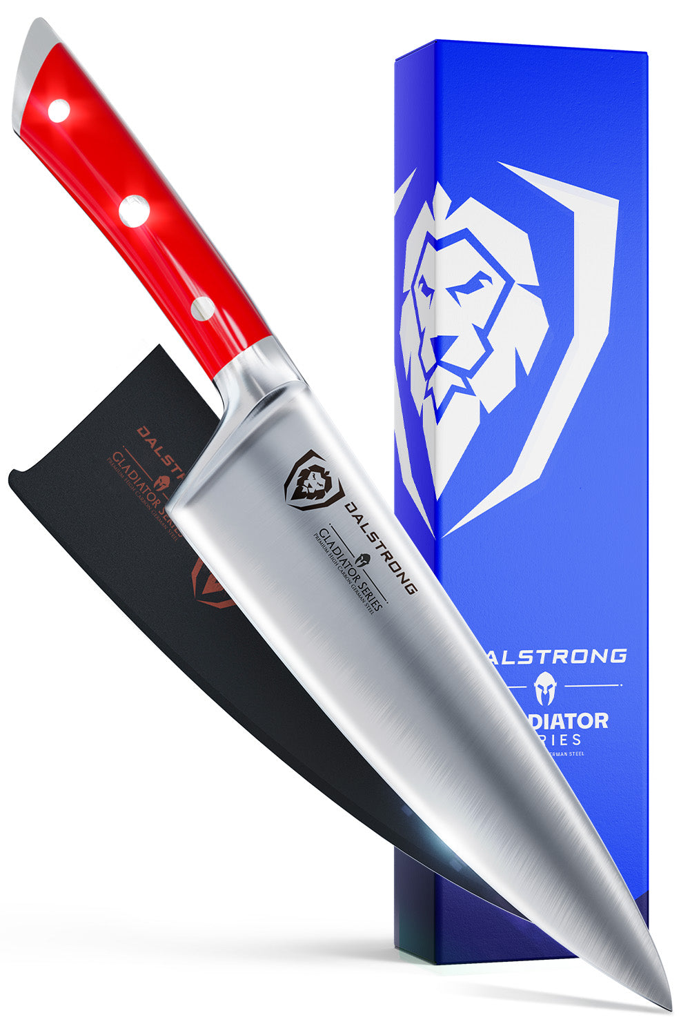 Chef's Knife 8" | Crimson Red Handle | Gladiator Series | NSF Certified | Dalstrong ©