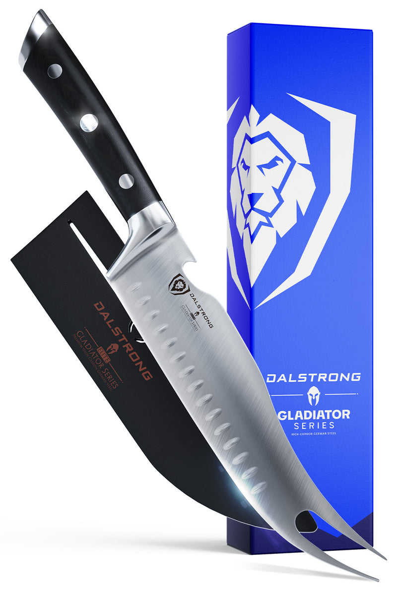 BBQ & Pitmaster Meat Knife 8" with Forked Tip & Bottle Opener