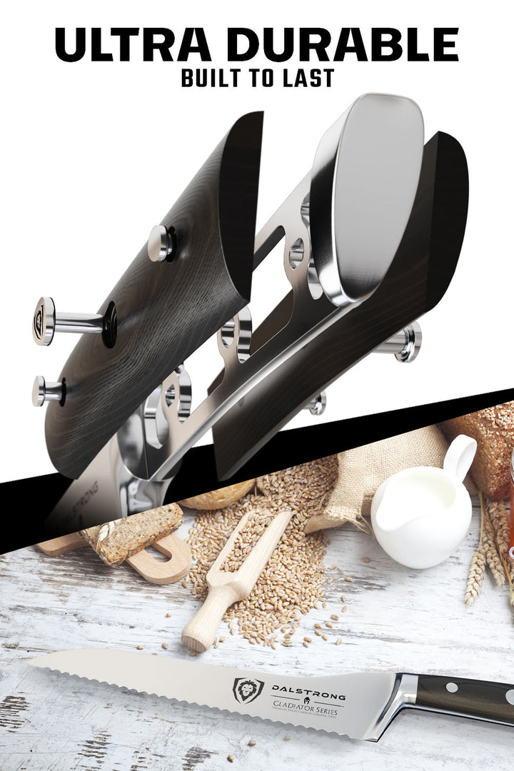 Serrated Offset Bread & Deli Knife 8" | Gladiator Series | NSF Certified | Dalstrong © 3