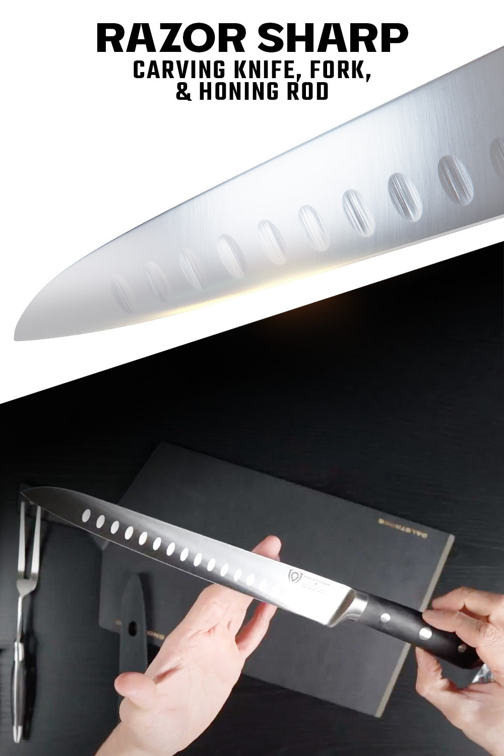 Carving Knife & Fork Set 9" | Gladiator Series | NSF Certified | Dalstrong © 2