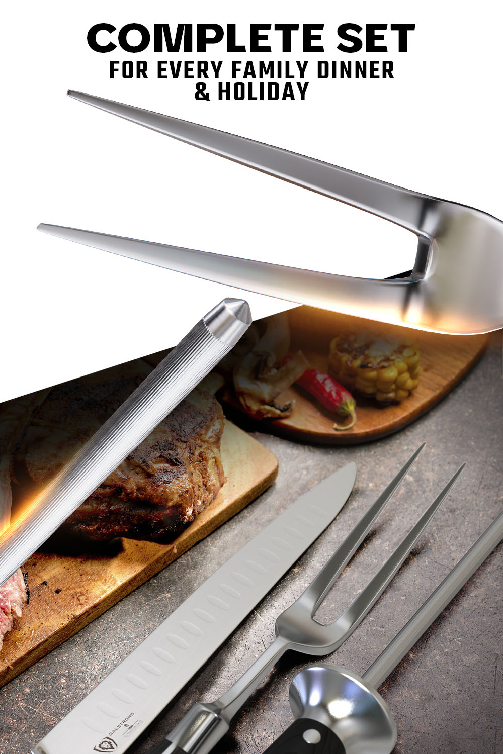 Carving Knife & Fork Set 9" | Gladiator Series | NSF Certified | Dalstrong © 3