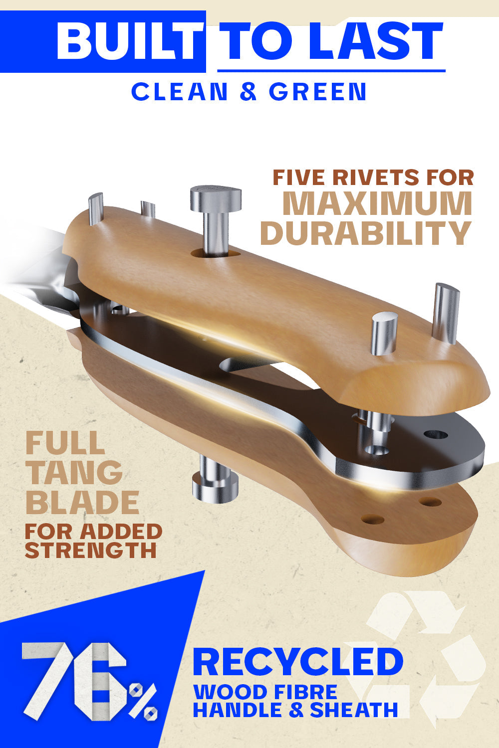 3-Piece Knife Set | Chef - Santoku - Paring | Sustainable and Earth-friendly Material | Gaia Series | Dalstrong © 12