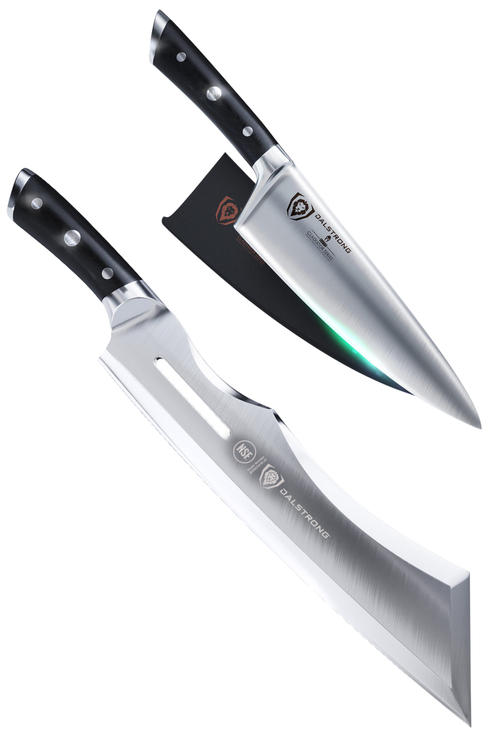 The Gladiator Bundle | 14" Annihilator Meat Cleaver with Stand + 8" Chef's Knife