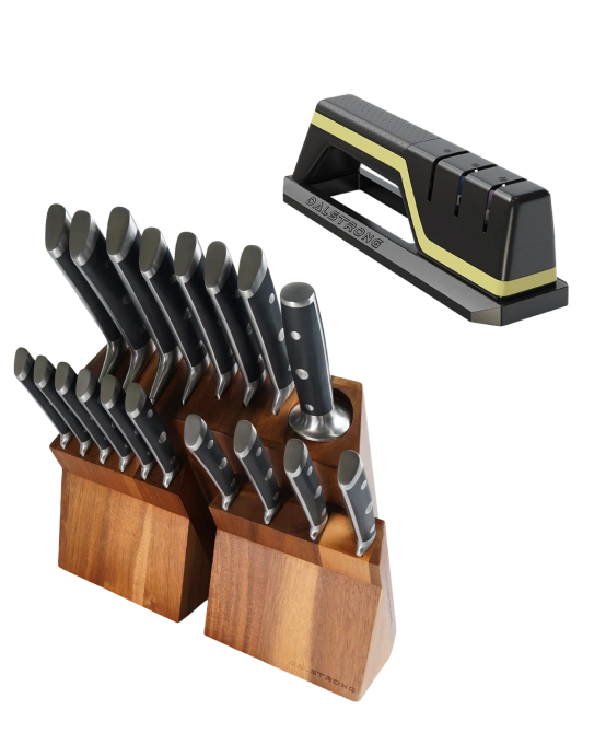  18-Piece Colossal Knife Set + Hornet Series Sharpener _ The Gladiator Bundle |  18-Piece Colossal Knife Set + Hornet Series Sharpener _ 1