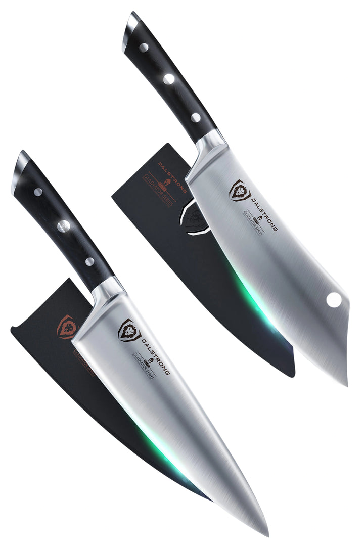 Gladiator Series Chef & BBQ Essentials |  8" Chef's Knife + 8" Chef-Cleaver Hybrid - The Crixus 4