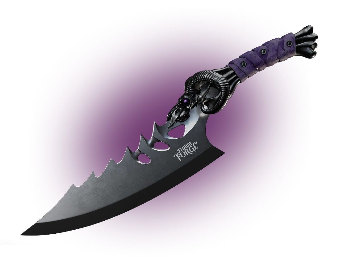 Masters of The Universe™ x StudioForge™ | SNAKE MOUNTAIN™ EDITION: The Blade of Havoc™ | 8” Collector’s Chef Knife & Display Stand