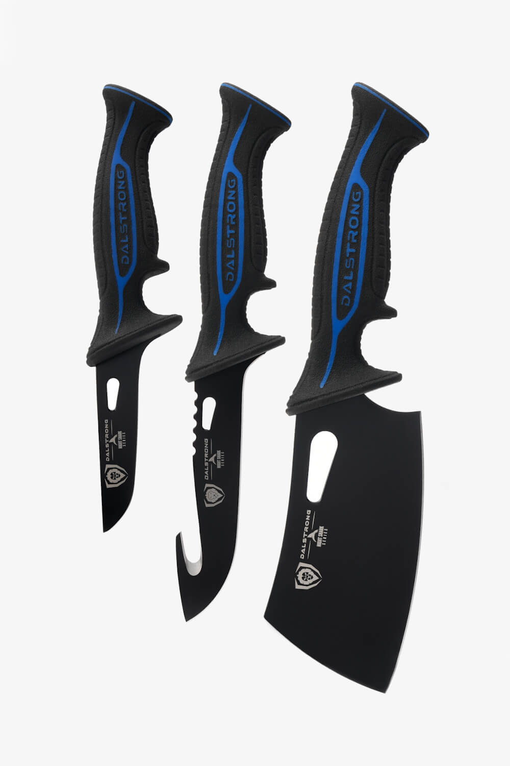 3-Piece Knife Set | Boning Knife, Hook Knife, Mini Cleaver | Night Shark Series | NSF Certified | Dalstrong ©