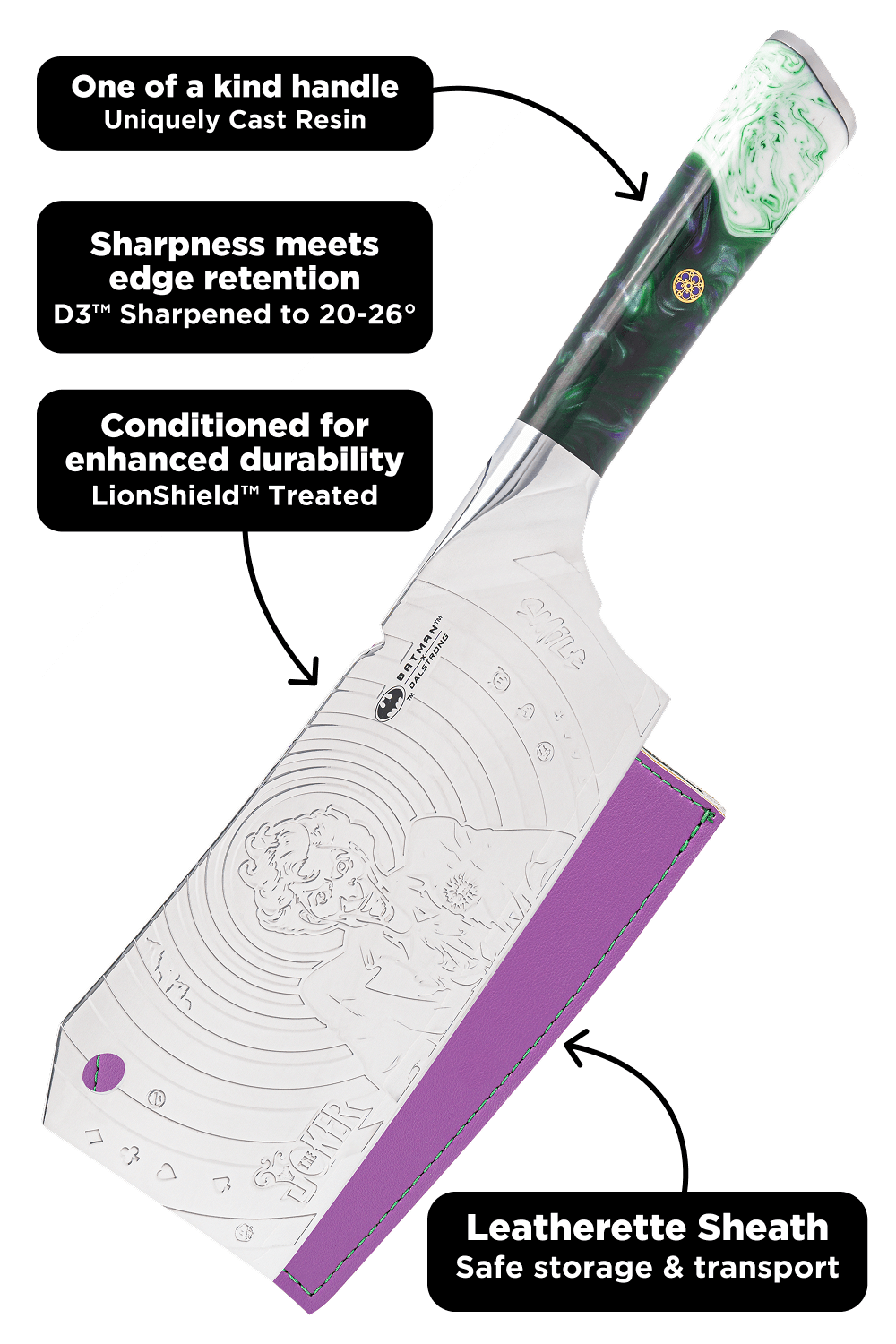 Cleaver Knife 7" | THE JOKER™ Edition | Dalstrong ©