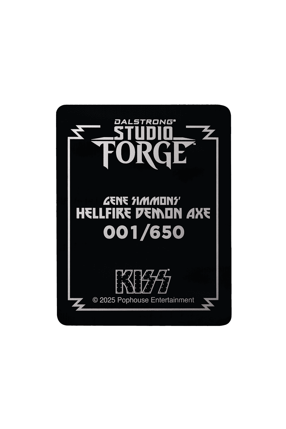 KISS™ x StudioForge™ | Gene Simmons' HELLFIRE DEMON AXE | 7.5” Collector’s Meat Axe & Display Stand