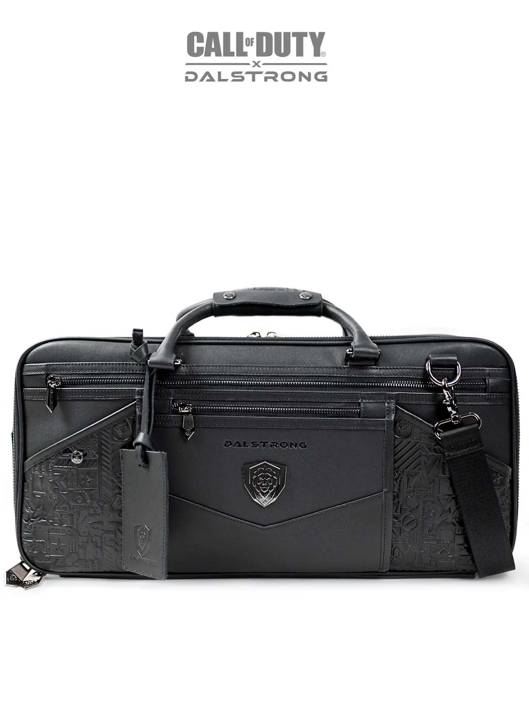 Dalstrong call of duty exclusive collector and limited edition black genuine leather knife bag.