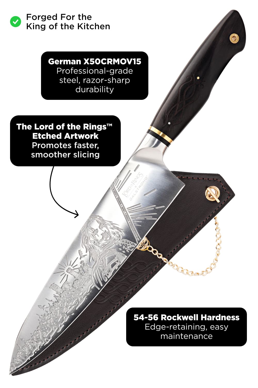 Chef Knife 8" | Lord of the Rings™ Edition | Dalstrong ©